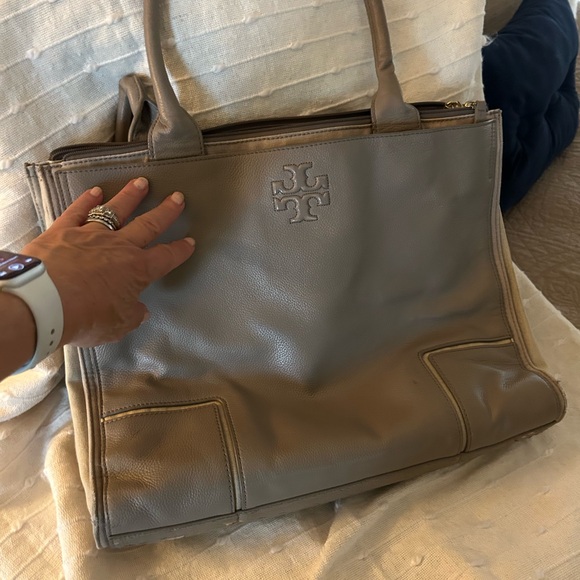 Tory Burch taupe tote - Picture 3 of 5